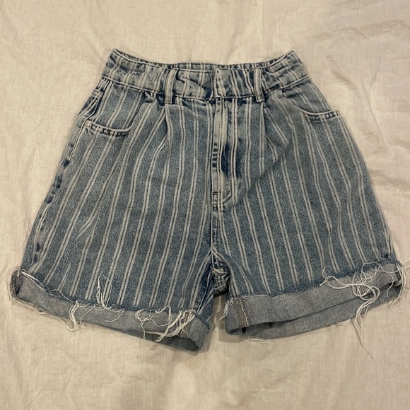 Free People x We The Free Dogtown Cutoff striped denim shorts - Picture 3 of 7